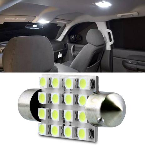 Lâmpada Torpedo 16 LEDs 12V 5W 41mm 1 Polo Branca Aplicação Placa Teto Porta Malas - F.s. é ruim? Lâmpada Torpedo 16 LEDs 12V 5W 41mm 1 Polo Branca Aplicação Placa Teto Porta Malas - F.s. é boa?