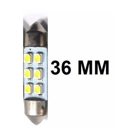 Lampada Torpedo 6 Led Branco C5w 36 Mm Mfl Menor preço em Lampada Torpedo 6 Led Branco C5w 36 Mm Mfl