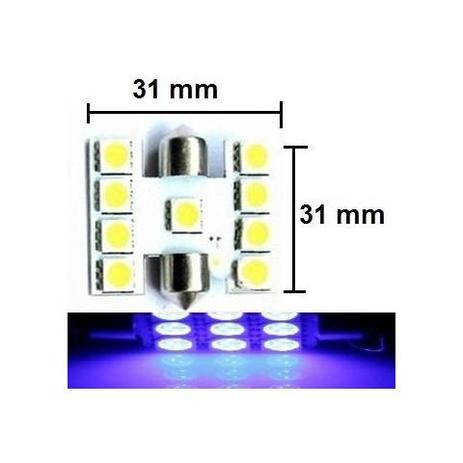 Lampada Torpedo 9 Led Azul C5w 31 Mm Mfl Menor preço em Lampada Torpedo 9 Led Azul C5w 31 Mm Mfl