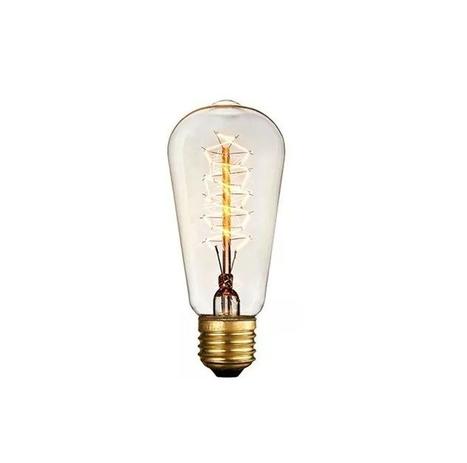 Lâmpada Vintage Retrô Filamento Carbono Thomas Edison ST64-32 110 Volts Menor preço em Lâmpada Vintage Retrô Filamento Carbono Thomas Edison ST64-32 110 Volts