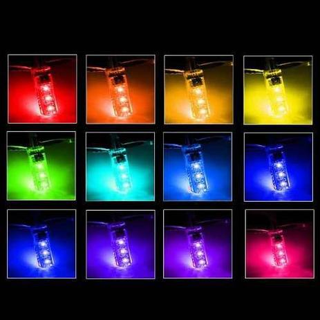 Lâmpadas LED Pingo T10 Controle Remoto 6 LEDS RGB - Multicolor Menor preço em Lâmpadas LED Pingo T10 Controle Remoto 6 LEDS RGB - Multicolor