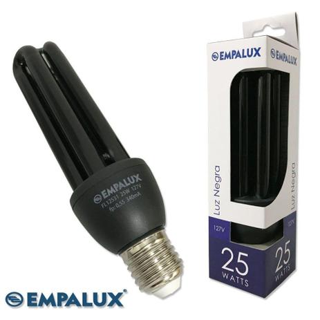 Lâmpadas Luz Negra Eletronica Blb Empalux 25w 127v Menor preço em Lâmpadas Luz Negra Eletronica Blb Empalux 25w 127v