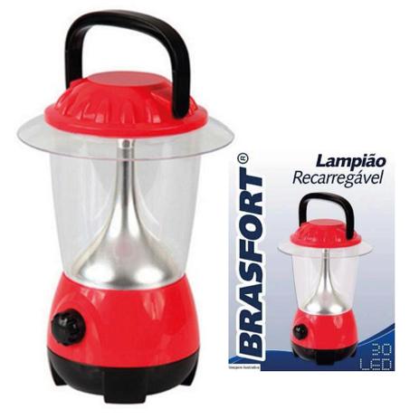 Menor preço em Lampião Led Recarregável Brasfort 30 Led Alto Desempenho