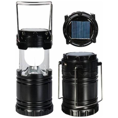 Lampião Luminária LED Solar USB Lanterna Bateria Recarregável Retrátil- Preto - Sumerxr Menor preço em Lampião Luminária LED Solar USB Lanterna Bateria Recarregável Retrátil- Preto - Sumerxr