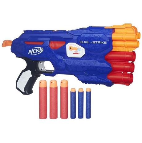 Lança Dardo Nerf Elite Dual Strike B4620 - Hasbro Menor preço em Lança Dardo Nerf Elite Dual Strike B4620 - Hasbro