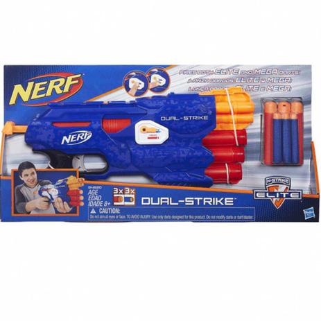 Lança Dardos Nerf Nstrike Elite/Mega Dualstrike Hasbro B4620 Menor preço em Lança Dardos Nerf Nstrike Elite/Mega Dualstrike Hasbro B4620