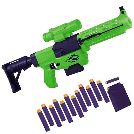 Menor preço em Lançador de Dardos - 12 Dardos - Verde  - Unik Toys