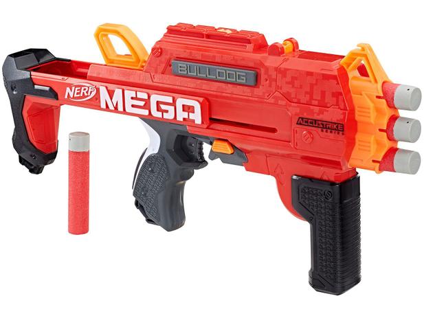 Nerf MEGA Tri-Break Preto - Laranja e Vermelho - Outros Jogos ao