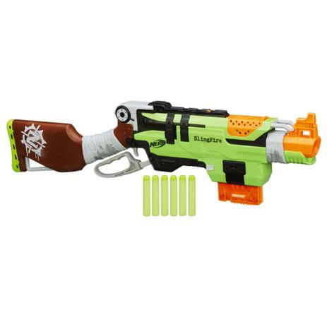Lançador Nerf e Refil com 30 Dardos - Zombie Strike - Slingfire - Hasbro Menor preço em Lançador Nerf e Refil com 30 Dardos - Zombie Strike - Slingfire - Hasbro