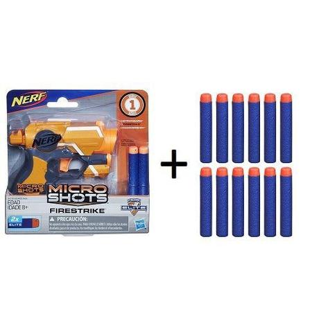 Lançador NERF Elite Microshot Firestrike + Refil Dardos Elite Hasbro Menor preço em Lançador NERF Elite Microshot Firestrike + Refil Dardos Elite Hasbro