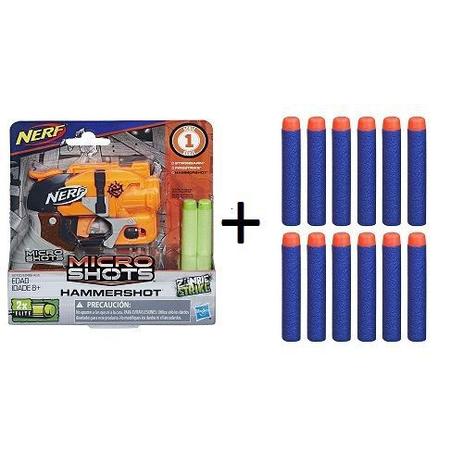 Lançador NERF Elite Microshot Hammershot + Refil Dardos Elite Hasbro Menor preço em Lançador NERF Elite Microshot Hammershot + Refil Dardos Elite Hasbro