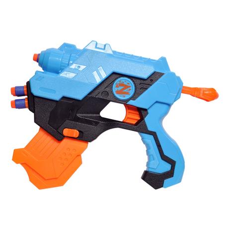 Lançador Super Shot 2 em 1 com Dardos Azul - DM Toys Menor preço em Lançador Super Shot 2 em 1 com Dardos Azul - DM Toys