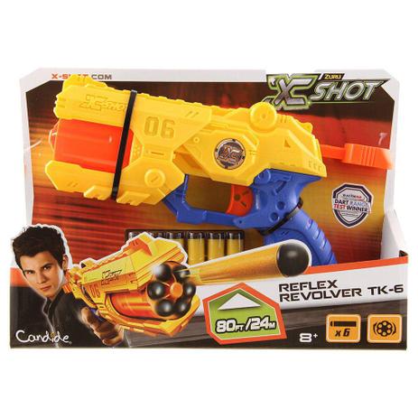 Lançador X-Shot Reflex Revolver Tk-6 - Candide - X shot Menor preço em Lançador X-Shot Reflex Revolver Tk-6 - Candide - X shot