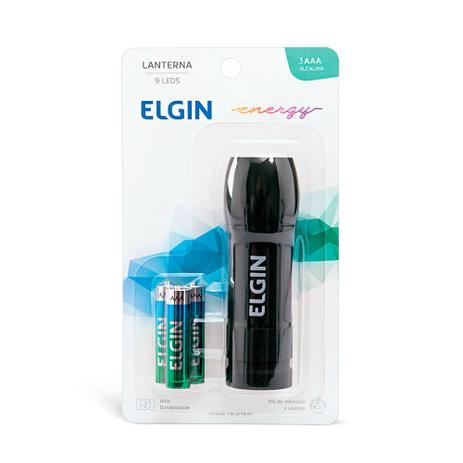 Lanterna de bolso 9 Leds + 3 pilhas AAA - Elgin Menor preço em Lanterna de bolso 9 Leds + 3 pilhas AAA - Elgin