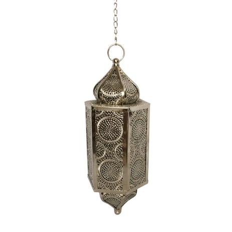 Lanterna de teto decorativa de metal 17cm x 15cm x 43cm - Btc decor Menor preço em Lanterna de teto decorativa de metal 17cm x 15cm x 43cm - Btc decor