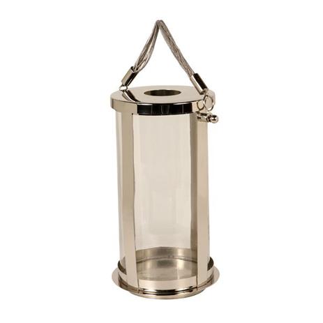 Lanterna Decorativa de Aço Inox e Vidro Reel - Maria pia casa Menor preço em Lanterna Decorativa de Aço Inox e Vidro Reel - Maria pia casa