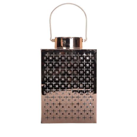 Lanterna decorativa em aco inox bronze 19,5cm x 19,5cm x 29, - Btc decor Menor preço em Lanterna decorativa em aco inox bronze 19,5cm x 19,5cm x 29, - Btc decor