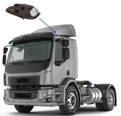 Lanterna Delimitadora da Cabine VOLVO VM - Lente Acrílico, Com Soquete - Cristal - Pradolux Menor preço em Lanterna Delimitadora da Cabine VOLVO VM - Lente Acrílico, Com Soquete - Cristal - Pradolux