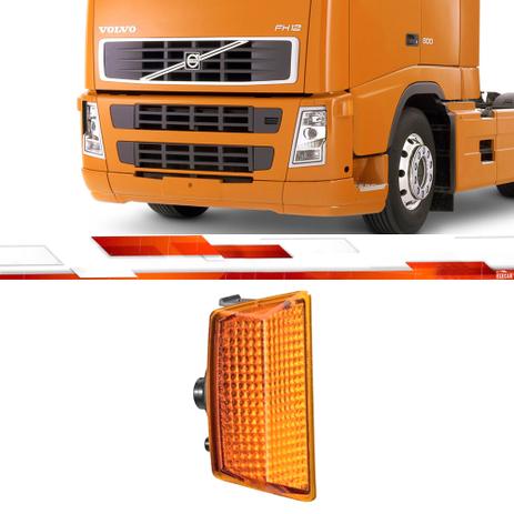 Lanterna dianteira amarelo volvo fh12 ld em policarbonato - Pradolux Menor preço em Lanterna dianteira amarelo volvo fh12 ld em policarbonato - Pradolux