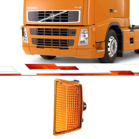 Lanterna dianteira amarelo volvo fh12 le em policarbonato - Pradolux Menor preço em Lanterna dianteira amarelo volvo fh12 le em policarbonato - Pradolux