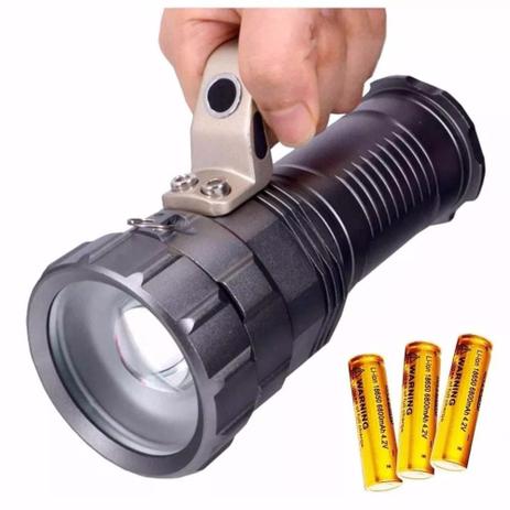 Lanterna Holofote Led Mão T6 Zoom 3 Baterias Ultra Potente - Universal Menor preço em Lanterna Holofote Led Mão T6 Zoom 3 Baterias Ultra Potente - Universal