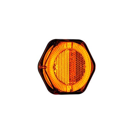 Lanterna lateral amarelo led bivolt com guia de luz com pf - Sinalsul Menor preço em Lanterna lateral amarelo led bivolt com guia de luz com pf - Sinalsul