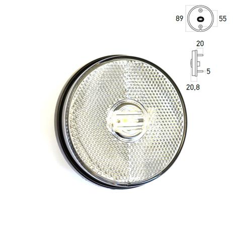 Lanterna lateral cristal 24v led com led acrílico, implemento - Sinalsul Menor preço em Lanterna lateral cristal 24v led com led acrílico, implemento - Sinalsul