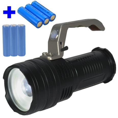 Lanterna LED Cree T6 tática Recarregável forte Preto 6 pilhas CBRN05611 - Commerce Brasil Menor preço em Lanterna LED Cree T6 tática Recarregável forte Preto 6 pilhas CBRN05611 - Commerce Brasil