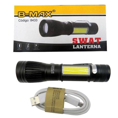 Lanterna Led Tática Recarregável Swat B-max 8433 Menor preço em Lanterna Led Tática Recarregável Swat B-max 8433