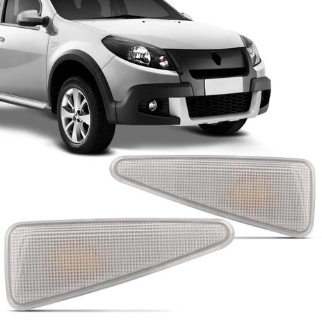 Lanterna Pisca Lateral Para-Lama Sandero Symbol e Stepway 2008 a 2015 Cristal - Fitam Menor preço em Lanterna Pisca Lateral Para-Lama Sandero Symbol e Stepway 2008 a 2015 Cristal - Fitam