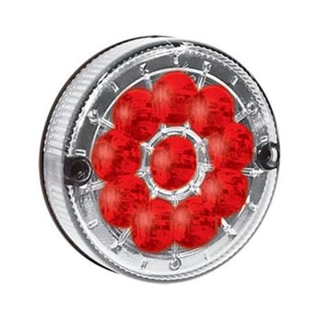 Lanterna posição freio 10 LED vermelho tipo librelato 24V 110mm 2 polos Acrílico - Pradolux é boa?