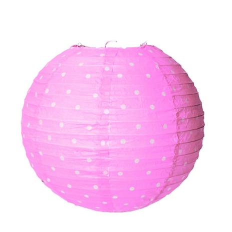 Lanterna Redonda Poa Rosa Sem Luz 25cm Decoração Festas - Cromus Menor preço em Lanterna Redonda Poa Rosa Sem Luz 25cm Decoração Festas - Cromus