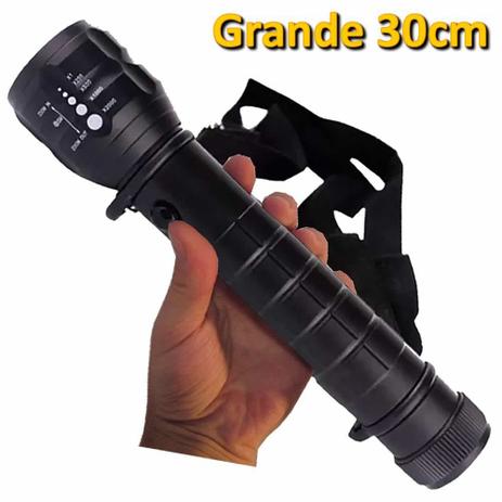 Lanterna Tática Led Cree grande com alça bussola a Pilhas 30cm CBRN01521 - Commerce brasil Menor preço em Lanterna Tática Led Cree grande com alça bussola a Pilhas 30cm CBRN01521 - Commerce brasil