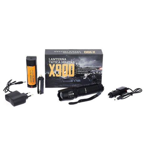 Lanterna Tática Policial Militar X900 Bateria Recarregável Menor preço em Lanterna Tática Policial Militar X900 Bateria Recarregável