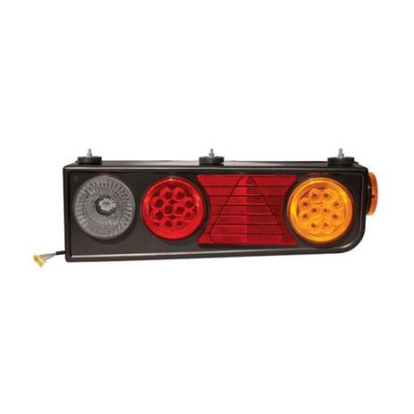 Lanterna traseira 10 leds 24v ld triangulo com ré fume em acrilico universal - Pradolux Menor preço em Lanterna traseira 10 leds 24v ld triangulo com ré fume em acrilico universal - Pradolux
