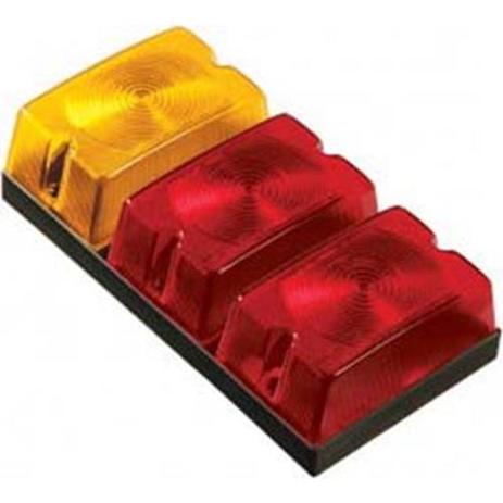 Lanterna traseira conjunto 1 lente amarelo e 2 vermelho - Sinalsul Menor preço em Lanterna traseira conjunto 1 lente amarelo e 2 vermelho - Sinalsul