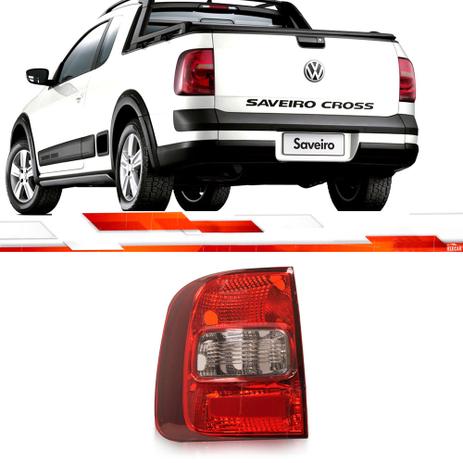 Lanterna traseira saveiro g5 2009 até 2013 cross le mascara negra com ré cristal - Ht Menor preço em Lanterna traseira saveiro g5 2009 até 2013 cross le mascara negra com ré cristal - Ht