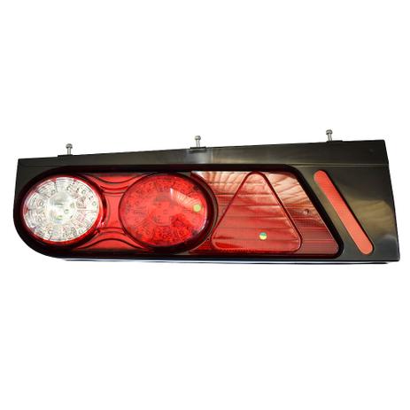 Lanterna traseira vermelho e cristal le 24v randon 28 leds com triangulo - Pradolux Menor preço em Lanterna traseira vermelho e cristal le 24v randon 28 leds com triangulo - Pradolux