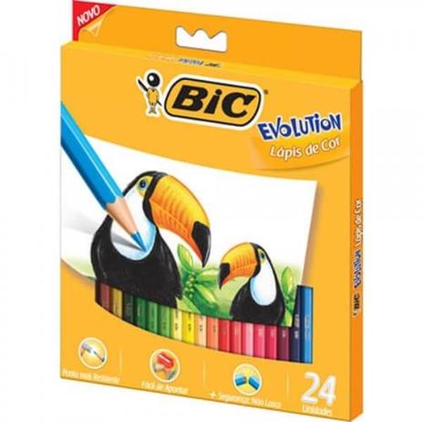 Menor preço em Lápis BIC de Cor Evolution 24 Cores (Emb. contém 3un. com 24 Lápis cada)