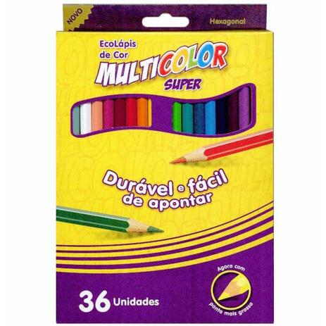 Lapis cor inteiro c/36 cores super 113600n / 3cx / multicolor Menor preço em Lapis cor inteiro c/36 cores super 113600n / 3cx / multicolor