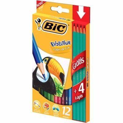 Lápis De Cor 12 Cores Bic Evolution - Kit C/06 Caixas De 12 Menor preço em Lápis De Cor 12 Cores Bic Evolution - Kit C/06 Caixas De 12