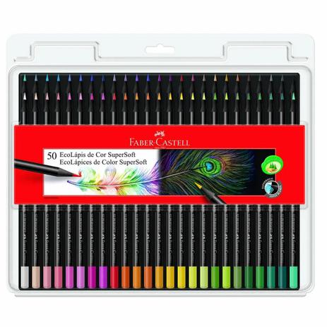 Lápis de Cor 50 cores Supersoft Faber-Castell Menor preço em Lápis de Cor 50 cores Supersoft Faber-Castell