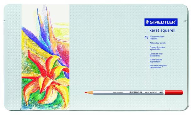 Lápis de Cor Aquarelável Staedtler Karat Estojo Metal 048 Cores 125M48 Menor preço em Lápis de Cor Aquarelável Staedtler Karat Estojo Metal 048 Cores 125M48