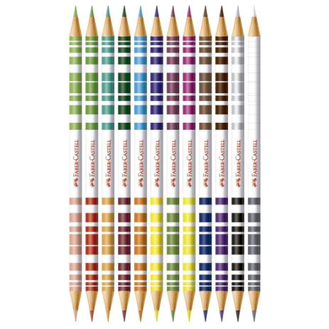 Lápis de Cor Bicolor Estojo com 12 Lápis/ Com 24 Cores Ref.120612 Faber-Castell - Faber castell Menor preço em Lápis de Cor Bicolor Estojo com 12 Lápis/ Com 24 Cores Ref.120612 Faber-Castell - Faber castell