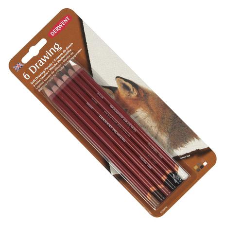 Lápis de Cor Drawing Kit com 6 Cores Derwent Menor preço em Lápis de Cor Drawing Kit com 6 Cores Derwent