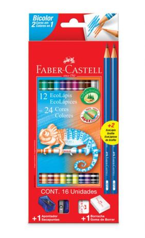 Lápis de Cor Faber Castell  Bicolor  024 Cores  120612+2N é boa?
