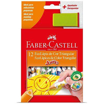 Lápis de Cor Faber Castell Jumbo Triangular 012 Cores 123012AP Menor preço em Lápis de Cor Faber Castell Jumbo Triangular 012 Cores 123012AP