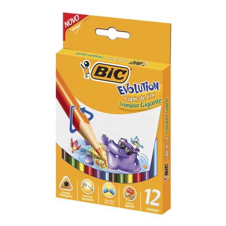 lapis de cor jumbo bic com 12 cores triangular Menor preço em lapis de cor jumbo bic com 12 cores triangular