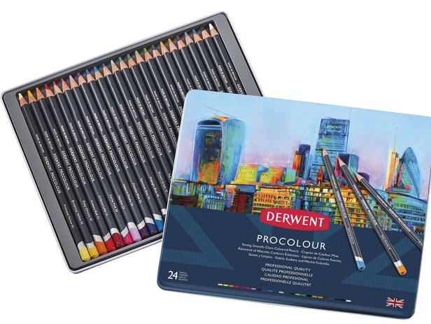 Lápis de Cor Procolour Estojo com 24 Cores Derwent Menor preço em Lápis de Cor Procolour Estojo com 24 Cores Derwent