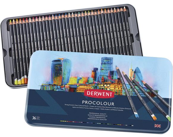 Lápis de Cor Procolour Estojo com 36 Cores Derwent Menor preço em Lápis de Cor Procolour Estojo com 36 Cores Derwent